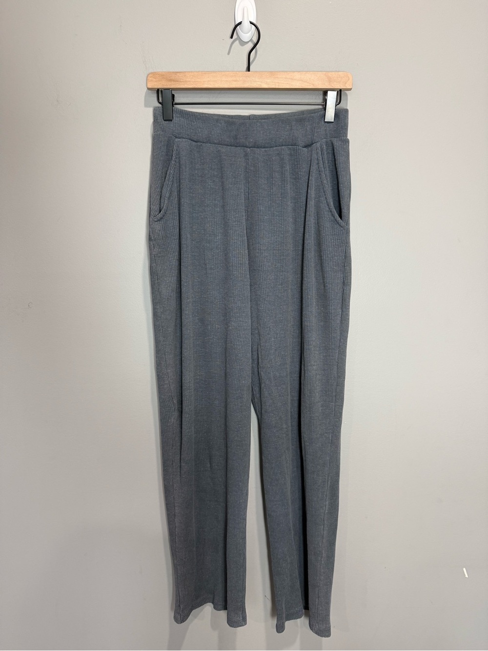Back Beat Co Hemp Organic Cotton Ribbed Pants Medium Gray Lounge